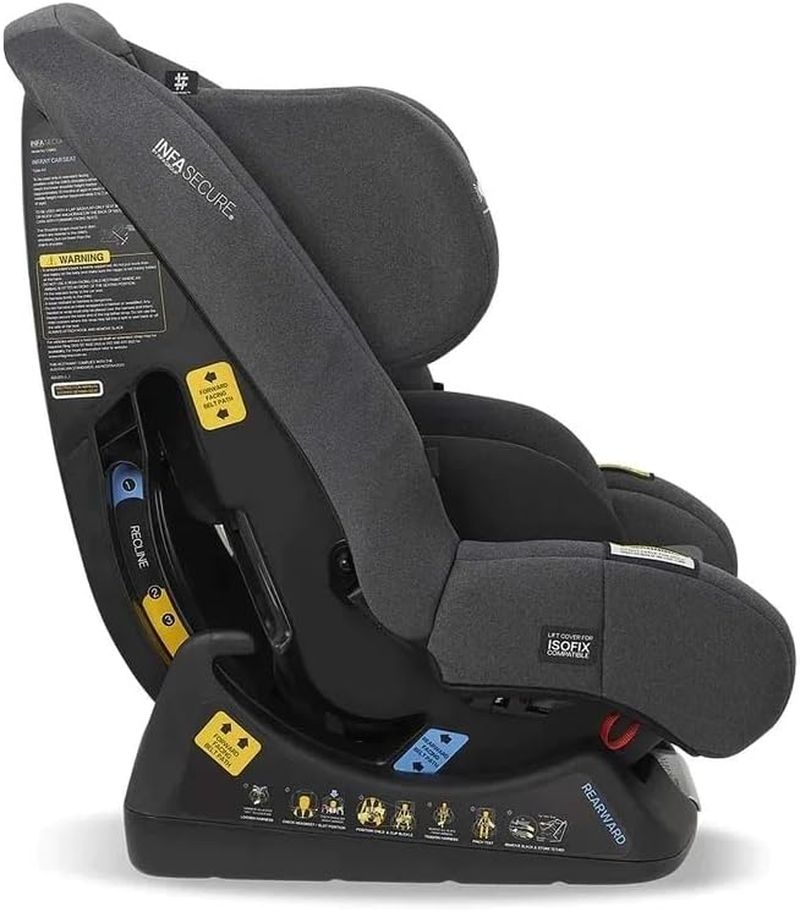 Infasecure Momentum Go Car Seat (Black Fleck) - Isofix (Birth to 4 Years) image number 4