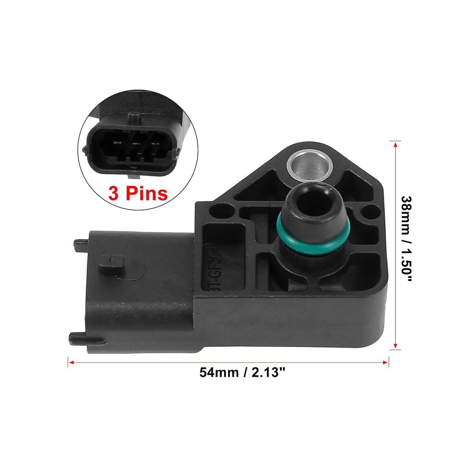 X AUTOHAUX MAP Manifold Absolute Pressure Sensor Air Intake Switch Replacement for Saab 9-3 9-4X for Cadillac CTS 0261230101 12575467 Plastic image number 6