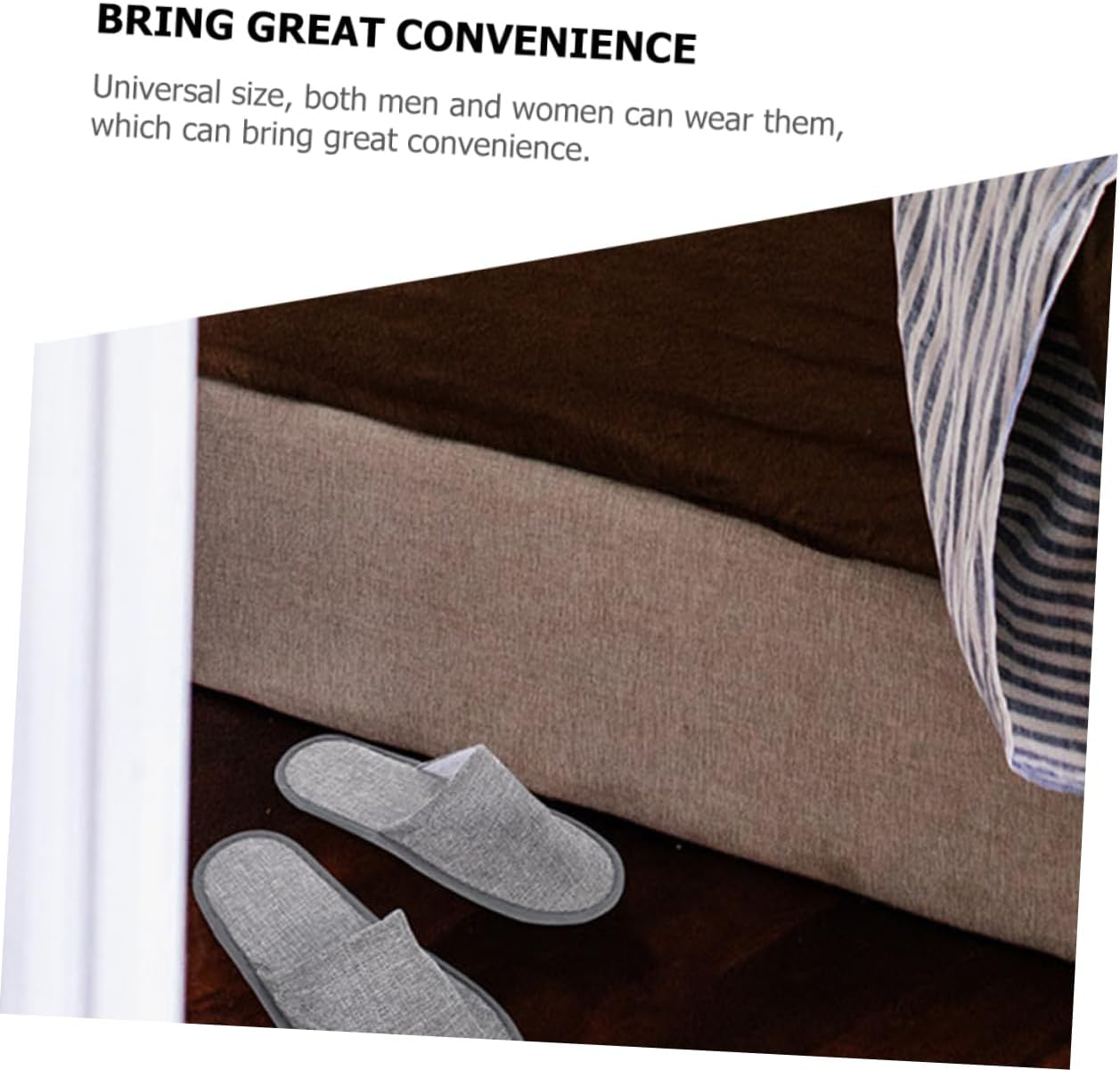 NIYANGLE 6Pairs Rainbow Slippers Travel Slippers Foldable Hotel Guest for Men Women image number 2