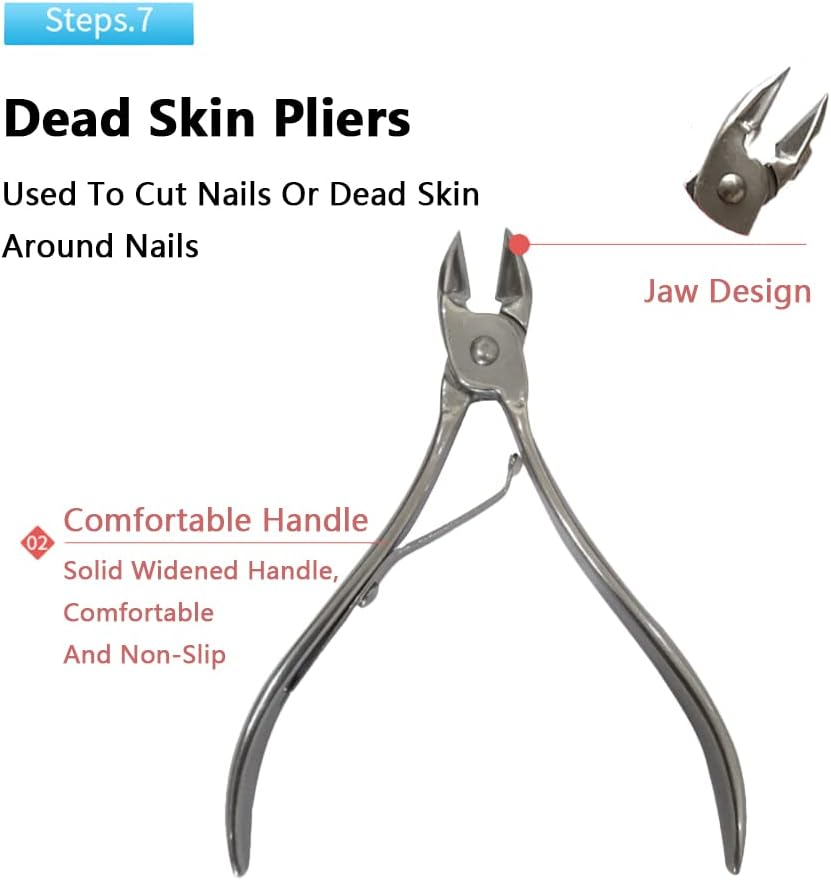 Professional Nail Clipper Nail Cutter Manicure Pedicure Kit - Podiatry Instruments Grooming Kit - Set of 23 Pieces image number 3