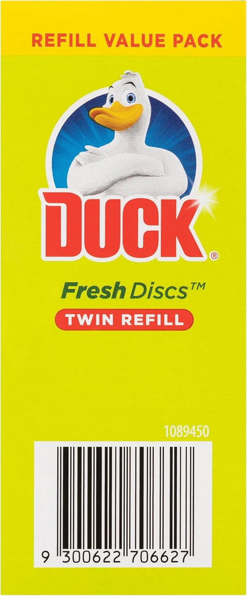 Duck Fresh Discs Twin Refill Toilet Bowl Cleaner, Citrus Scent, Disc Gel Refill with 12 Toilet Discs, 2 X 36Ml Tubes image number 6