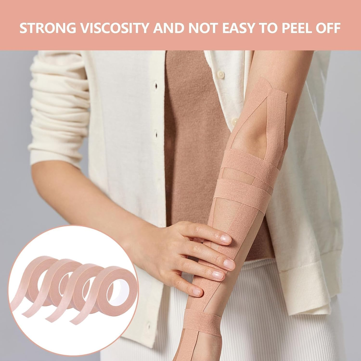 Medical Tape, PE Micropore Tape, 4 PCS Surgical Tape, Breathable and Flexible Nose Tape for Wound Injuries, Swelling Sports, Dressings, Rhinoplasty Recovery, Eyelash Extensions (1.25 * 910Cm)