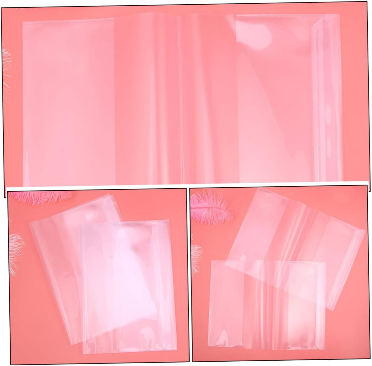 COHEALI Plastic Book Cover Protector for Reading Magazines A4 Size Anti-Scratch Book Film image number 2