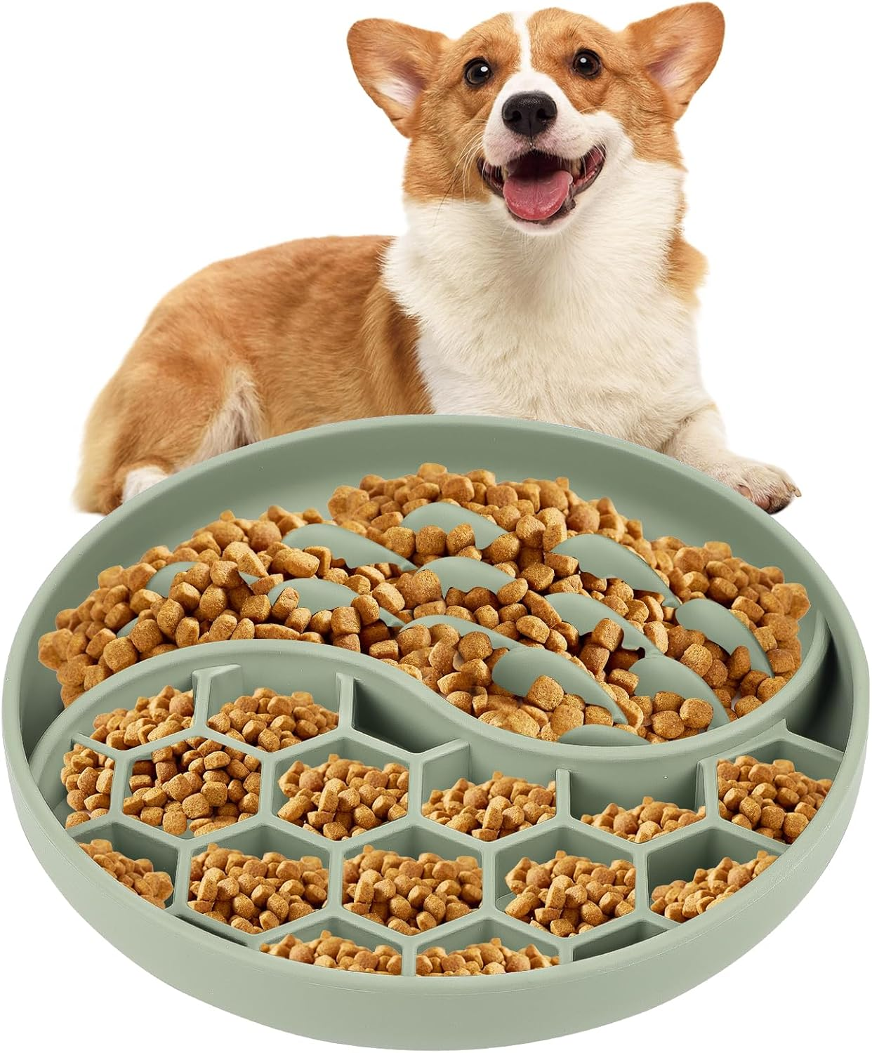 Anti-Sling Bowl for Dogs and Cats, Slow Feeder Cat Wet Food, Slow Feeding Cat Bowl, 20 Cm Lick Mat for Dogs with Large Suction Cups for Cats and Small Dogs image number 4