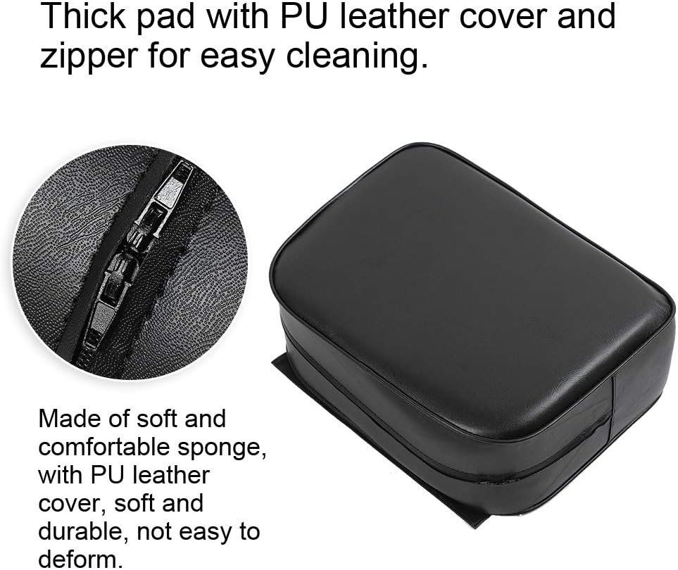 Hair Salon Barber Chair, PU Leather Thickened Child Booster Seat, Boat Booster Seat for Driver, Hair Cutting Styling Beauty SPA Equipment for Home Salon Barber Shop (Black) (Black) image number 6