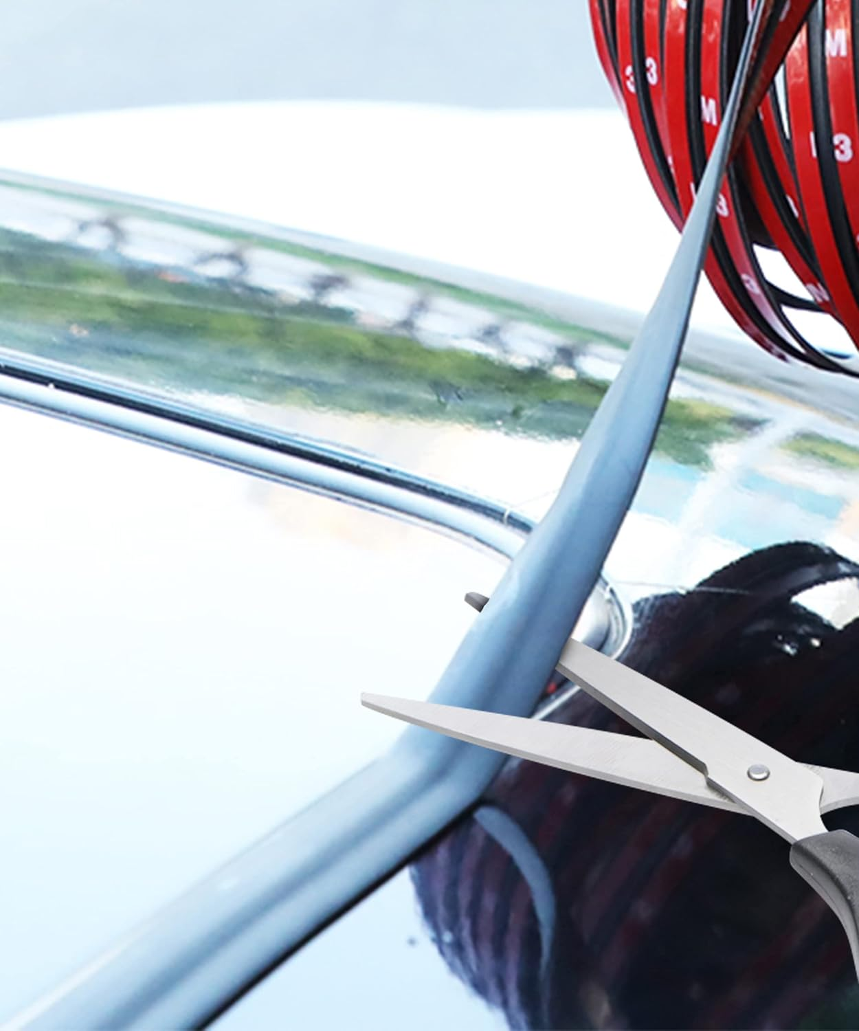 YAKEFLY 2 Pieces Windshield Rubber Seal Windshield Trim Stripping,22 Ft Windshield Rubber Seal,Car Weather Stripping T Shape Sealing Strip for Car Front Rear Windshield image number 5