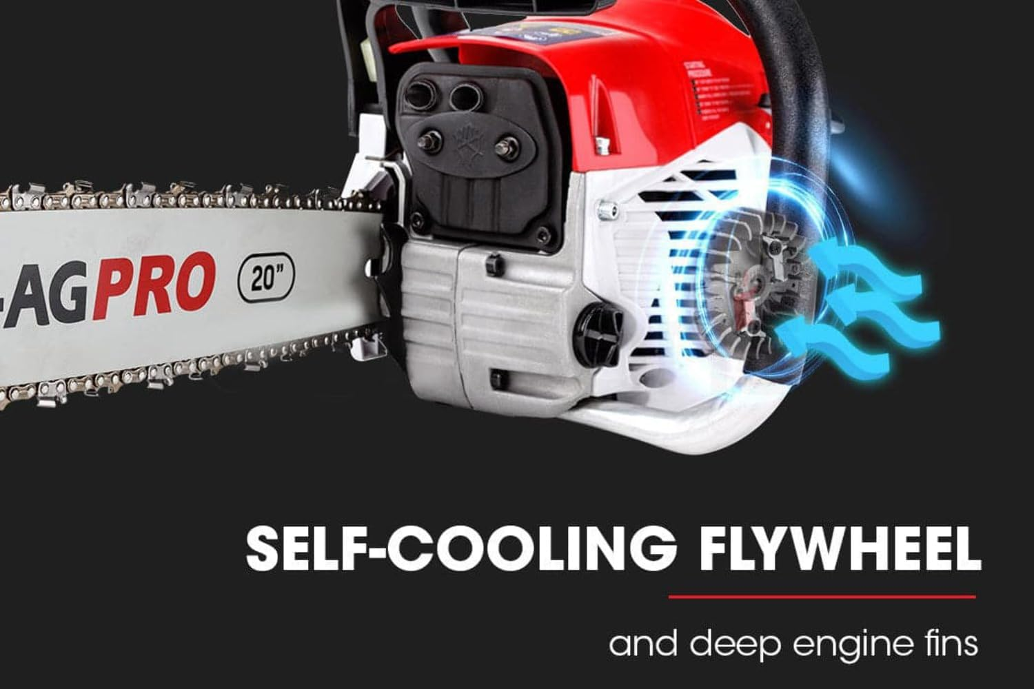 Baumr-Ag 62Cc Petrol Chainsaw Commercial E-Start 20 Inch Bar Chain Saw Tree Pruning, Pro-Series SX62 image number 6