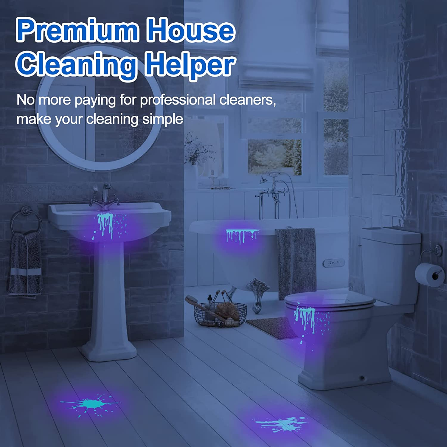 Vansky UV Flashlight Black Light,12 LED Ultraviolet Detector for Dog/Cat/Pet Urine & Dry Stains Detection on Carpets/Rugs/Floor