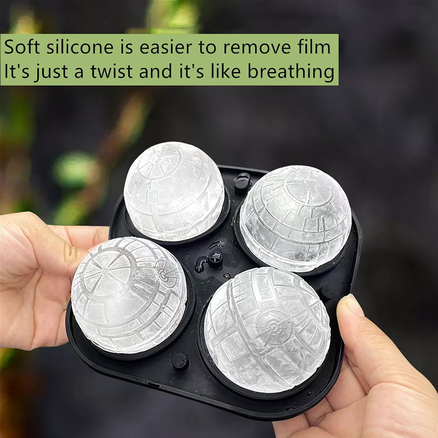 Galactic Cocktail Essential 3D Death Star Ice Cube Mold for Whiskey & Bourbon - Extra-Large Slow-Melting Sphere Ice Molds, Star Wars Collector Gifts for Men/Husbands,Bpa-Free Food-Grade Silicone Mold image number 5
