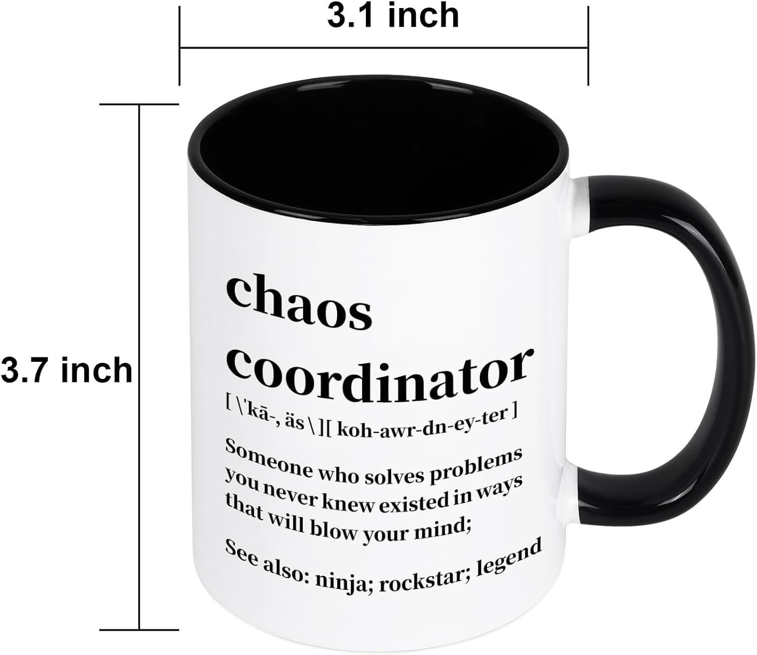G-Sunny Chaos Coordinator Gifts, Chaos Coordinator Mug, Thank You Women, Boss, Coworkers, Employee Appreciation, Nurse, Teacher, Principal, Funny Coffee Mug, 330ML