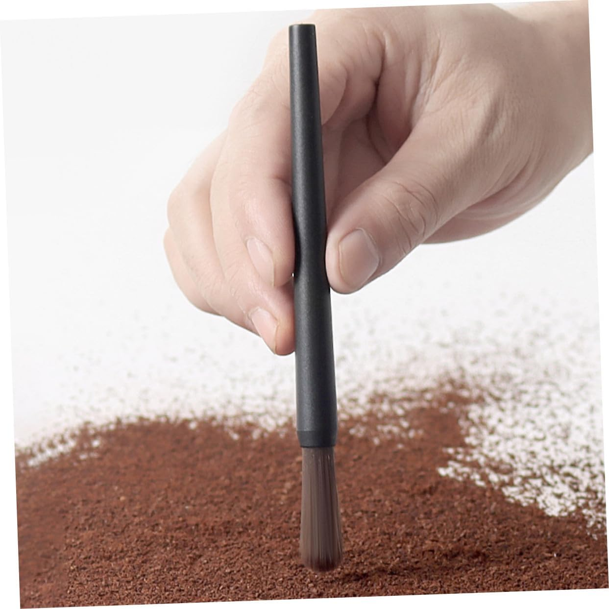 BIUDECO Small Portable Coffee Cleaning Brush with Fine Bristles Gentle Handle Convenient Espresso Machine and Grinder Cleaner for Coffee Grounds Tea Powder Sugar Baking Use image number 6