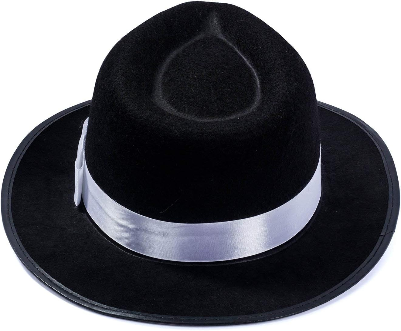 Tigerdoe Fedora Gangster Hat - Mobster Costume - Felt Hat & White Neck Tie - (2 Pc Set) Fedora Hat image number 1