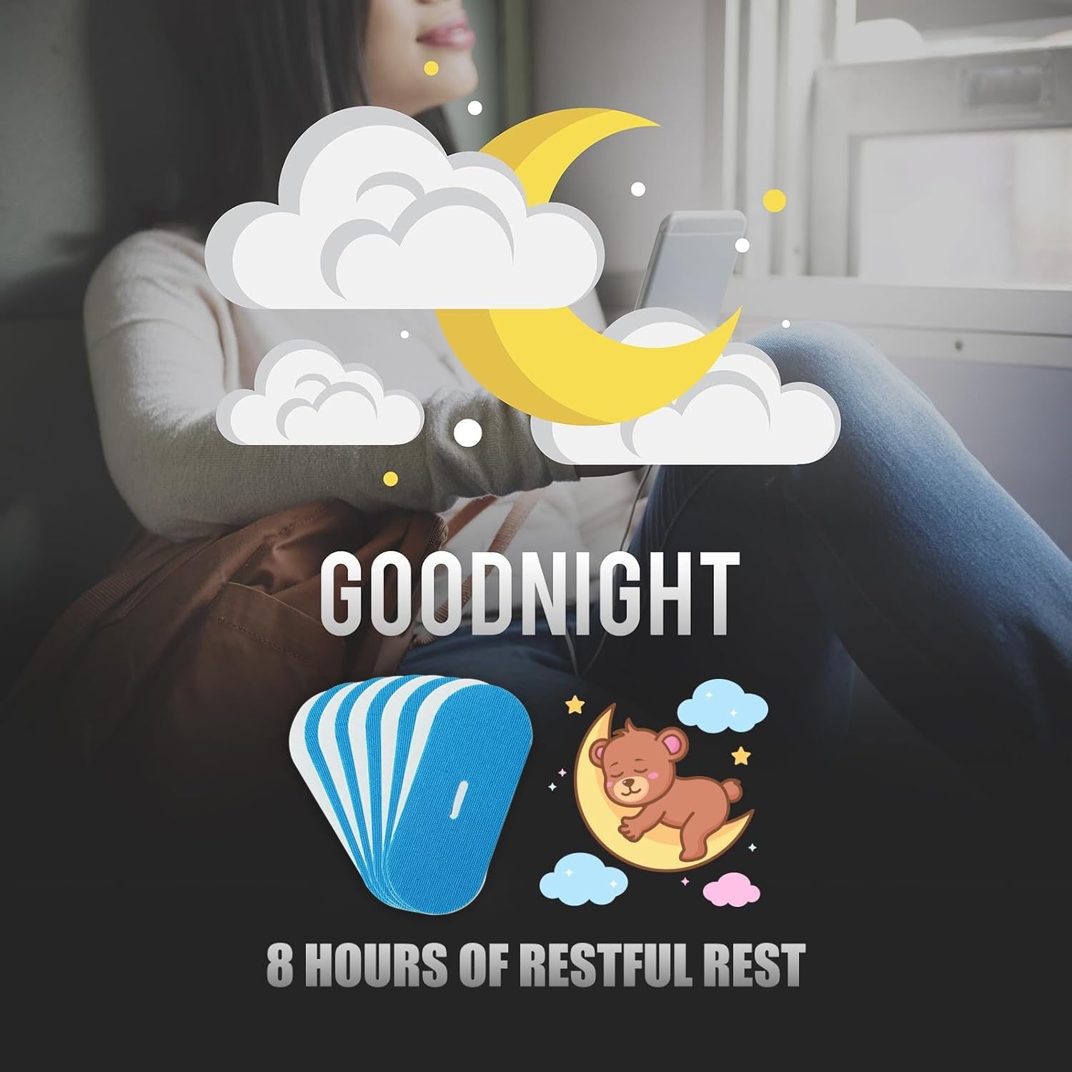 60 Count Mouth Tape for Sleeping, anti Snoring Sleep Tape - Improved Nose Breathing, Pain Free Removal, Hypoallergenic, Latex Free & Gentle on Skin - Adhesive Cotton Tape image number 4