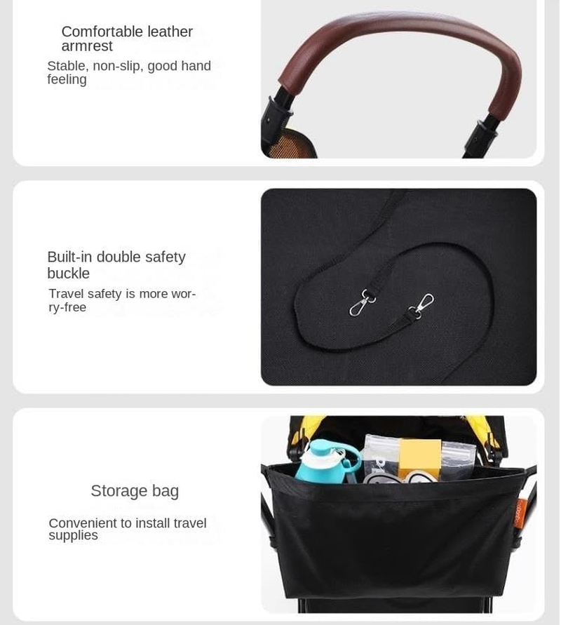 Pet Stroller Dog Stroller Cat Stroller Folding Travel Pet Stroller Dog Stroller Cat Carriage Pet Stroller for Small Medium Sized Dog Pram Dog Cat(Color:C) - C image number 6