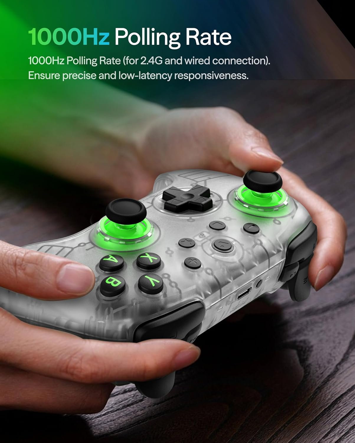 VITURE &times; 8Bitdo Ultimate 2C 3-Mode Wireless Gaming Controller for Neckband, Android & Windows | Xbox Layout | Hall Effect Joysticks | Linear Triggers | L4/R4 Mapping | Wired, Bluetooth & 2.4G image number 6