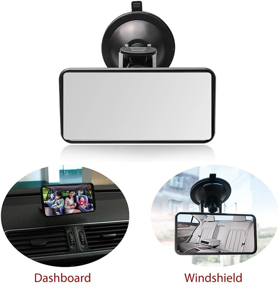 Baby Car Mirror, Car Interior Rear View Mirror with Adjustable Suction Cup, Shatterproof Child Observation Mirror Mounted on Windshield for Car Truck SUV image number 6