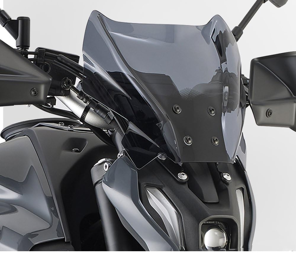 Motorcycle Accessories Motorcycle Parts Windshield Windscreen Wind Shield Deflectore Motorcycle Windshield for Y&Amaha for MT-07 2021 (Color : Black)
