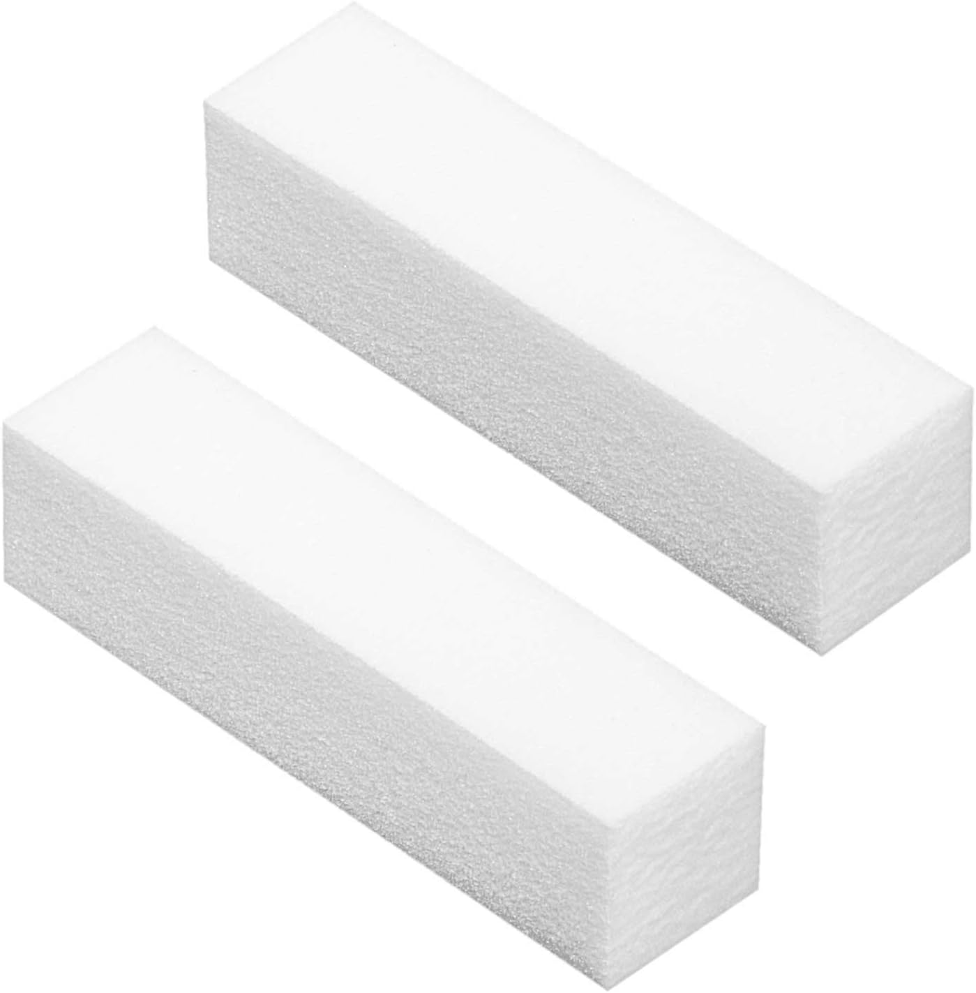 TRIXES Pack of 10 Nail Buffer Blocks White for Natural and Acrylic Nails