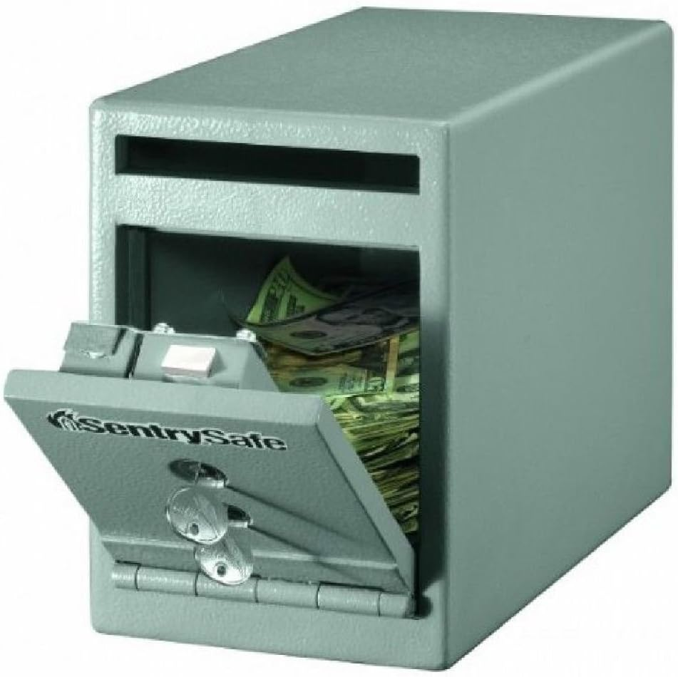 Sentrysafe Depository Safe with Dual Key Lock, Steel Drop Slot Safe for Offices and Businesses, Stores Cash, Money, 0.23 Cubic Feet, 8.5 X 6 X 12.3 Inches, UC-025K image number 3