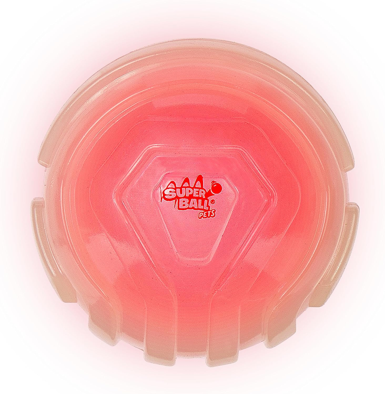 Jazwares Wham-O Pets Superball Bounce Glow Light - 2.5-Inch Light-Up Dog Ball with Encased LED Light and Durable BPA Free Rubber image number 4