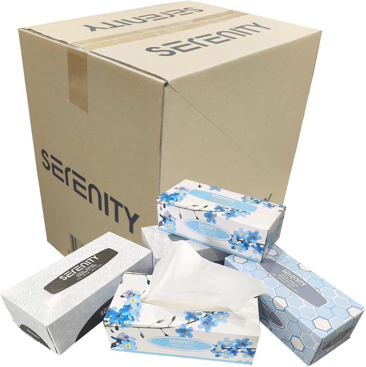 Serenity Tissues Deluxe Pack - 36 Boxes of 160 Ultra-Soft Tissues for Ultimate Comfort and Convenience image number 6