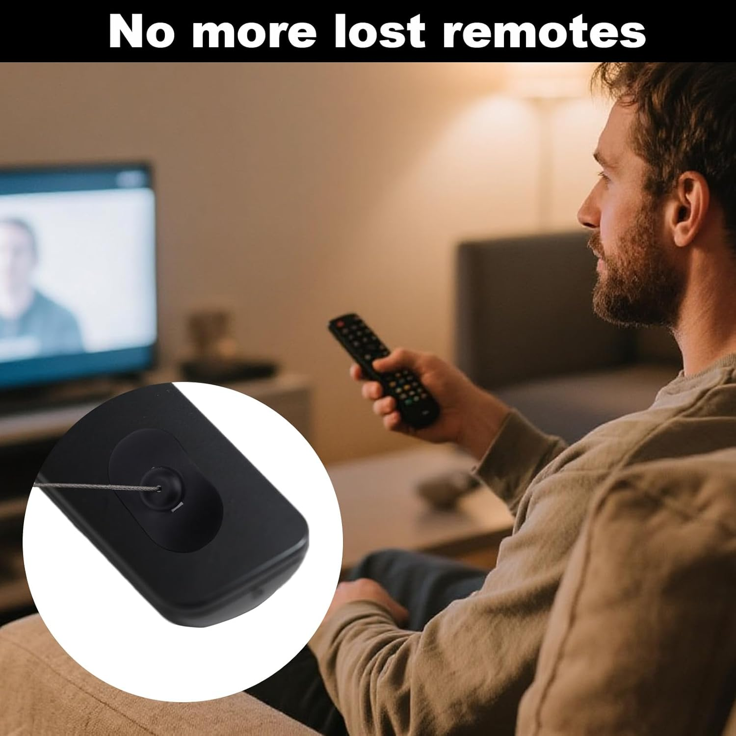 2Pcs Retractable Remote Control Tether Locks, Premium Durable Retractable TV Remote Control Lanyard Tether with 2 Wrenches for Home Office Use image number 2