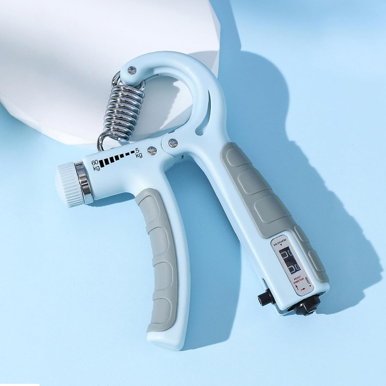 Grip Strength Trainer with 10-100Kg (22-220Lbs), Hand Gripper Strengthener with Counter, Adjustable Resistance Forearm Trainer, Exercise & Fitness Equipment 2 Pcs (Blue) image number 1