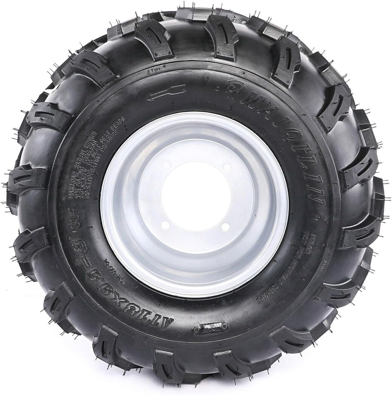 TDR 8" 18X9.50-8 REAR TYRE on RIM WHEEL 150CC ATV QUAD Bike BUGGY RIDEON MOWER 4PLY image number 3