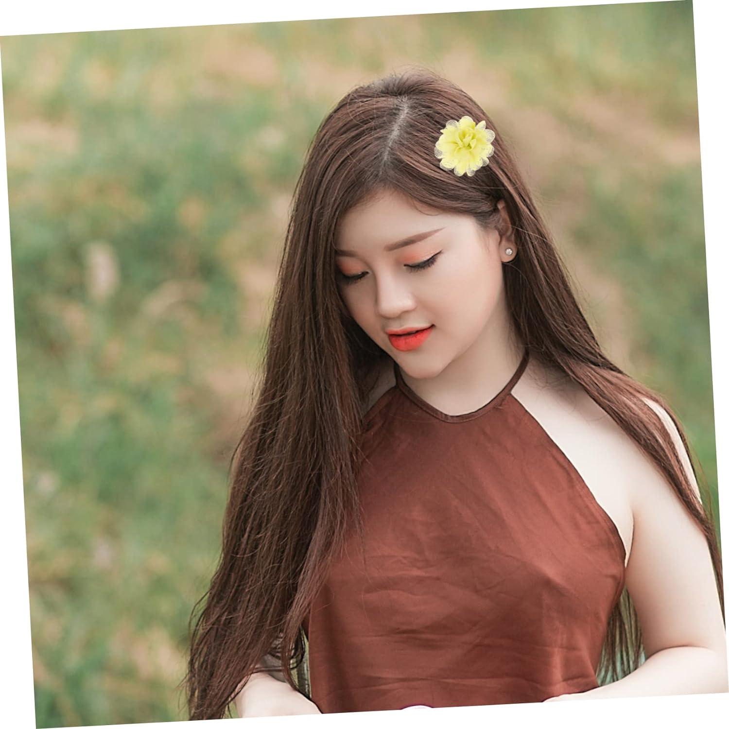 KALLORY 40Pcs Diy Headdress Hair Accessories Hair Clip Boys and Girls Floral Hairpin Girls Accessories Colors image number 3