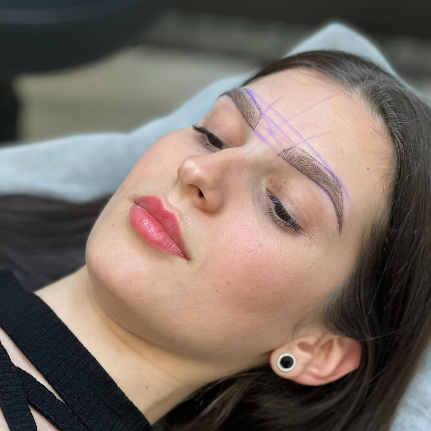 Ink Permanent Brow Mapping String [100 Ft Bottles - 30 M] Pre-Inked Mapping String for Permanent Makeup and Microblading Supplies | Mapping Kit | Brow Mapping (Lilac) image number 4