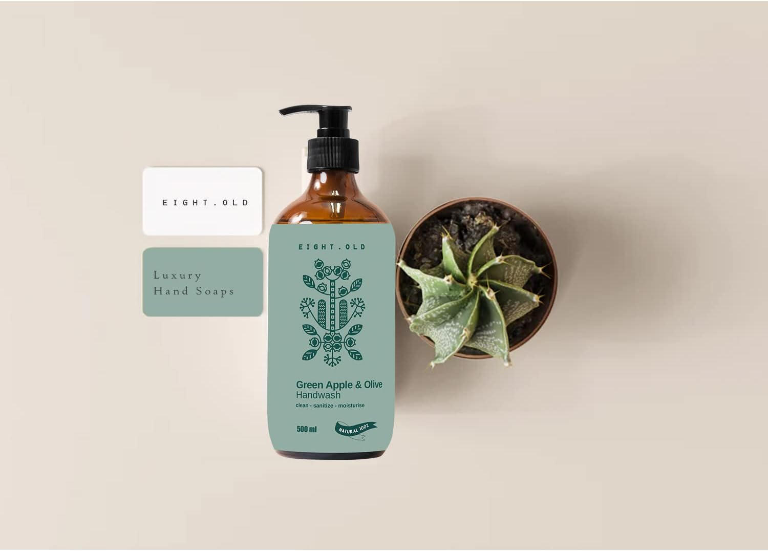 Everyday Essentials Natural Care Liquid Hand Soap| Strawberry| Peach Apple Lime| Green Apple Olive| Moisturizing Hand Wash for Kitchen and Bathroom- Pack of 3 image number 3