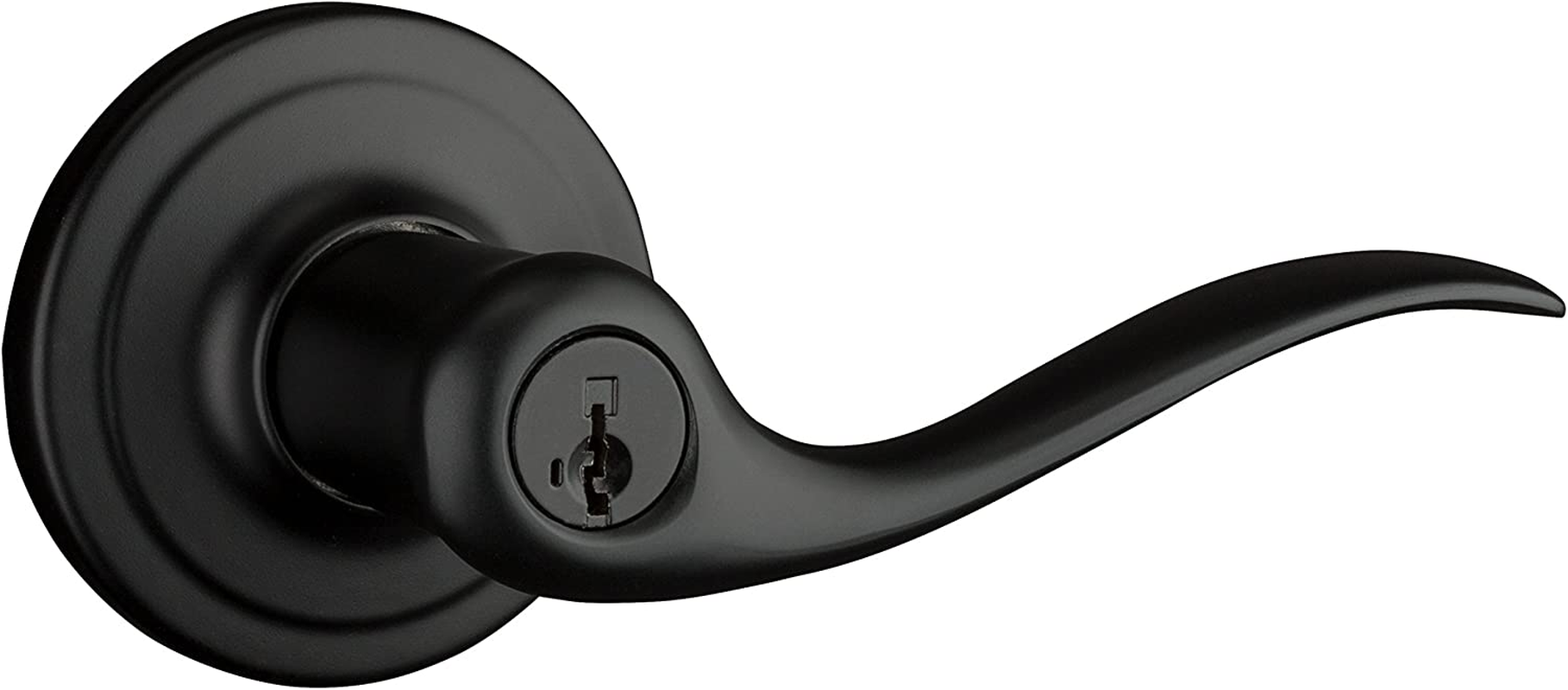 Kwikset 97401-026 Tustin Keyed Entry Lever Featuring Smartkey, Iron Black image number 2