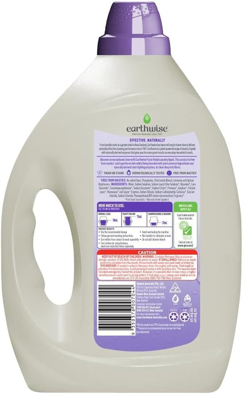 Earthwise Plant Powered Floral Fields Laundry Liquid Detergent 2 Liter