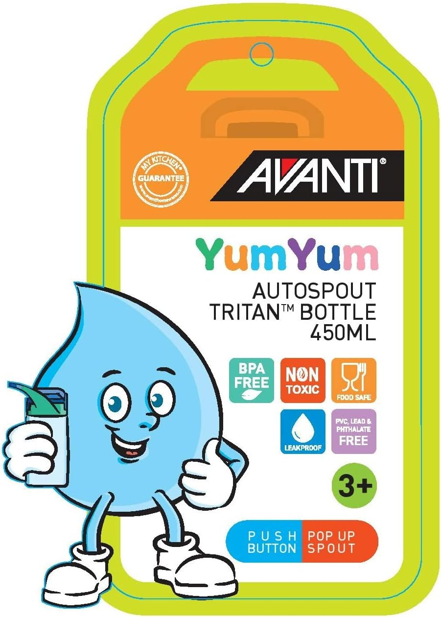 Avanti Yumyum Kids Autospout Tritan Drink Bottle, 450Ml, Butterflies