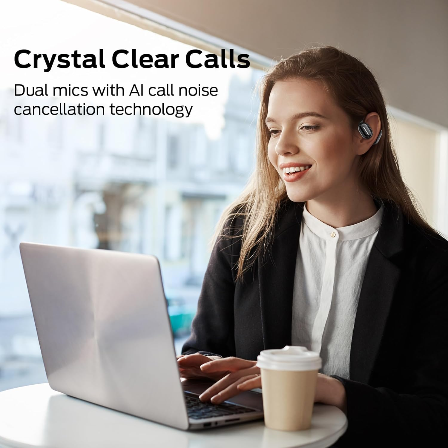 Monster Open Free AC100 Open Ear Headphones, Bluetooth 5.3 Wireless Headphones with Earhooks, Immersive Stereo Sound by Dual Large Driver, Clear Talk, 30H Playtime,Waterproof Sport Earbuds for Running image number 1