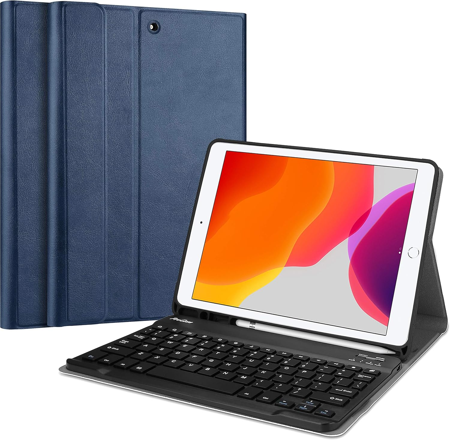 Procase Keyboard Case for Ipad 10.2 9Th Gen 2021/ 8Th Gen 2020/ 7Th Gen 2019/ Ipad Air 10.5" 2019 / Ipad Pro 10.5 2017, Wireless Magnetically Detachable Keyboard Case, Auto Sleep/Wake -Navy image number 6