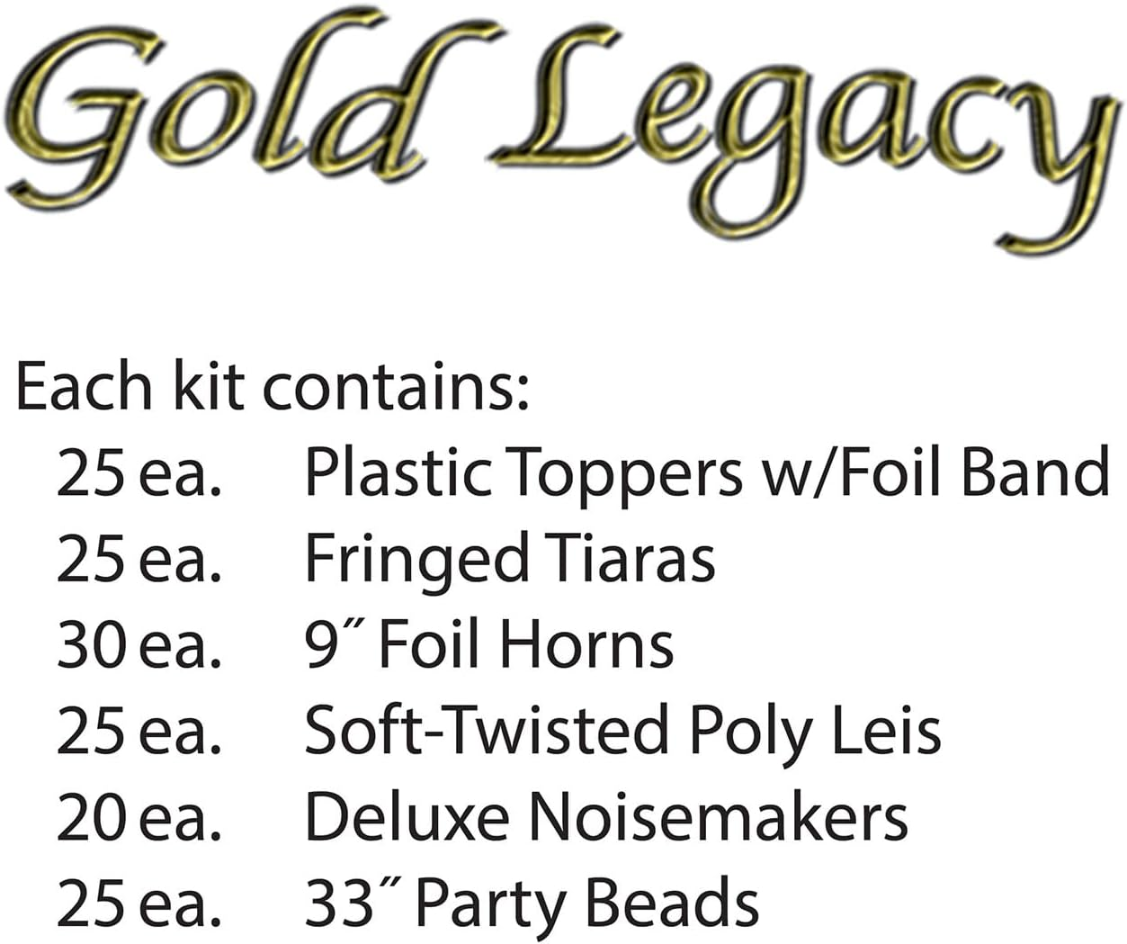 Beistle 88780BKG50 1-Pack Decorative Legacy Party Assortments for 50 People, Gold image number 5