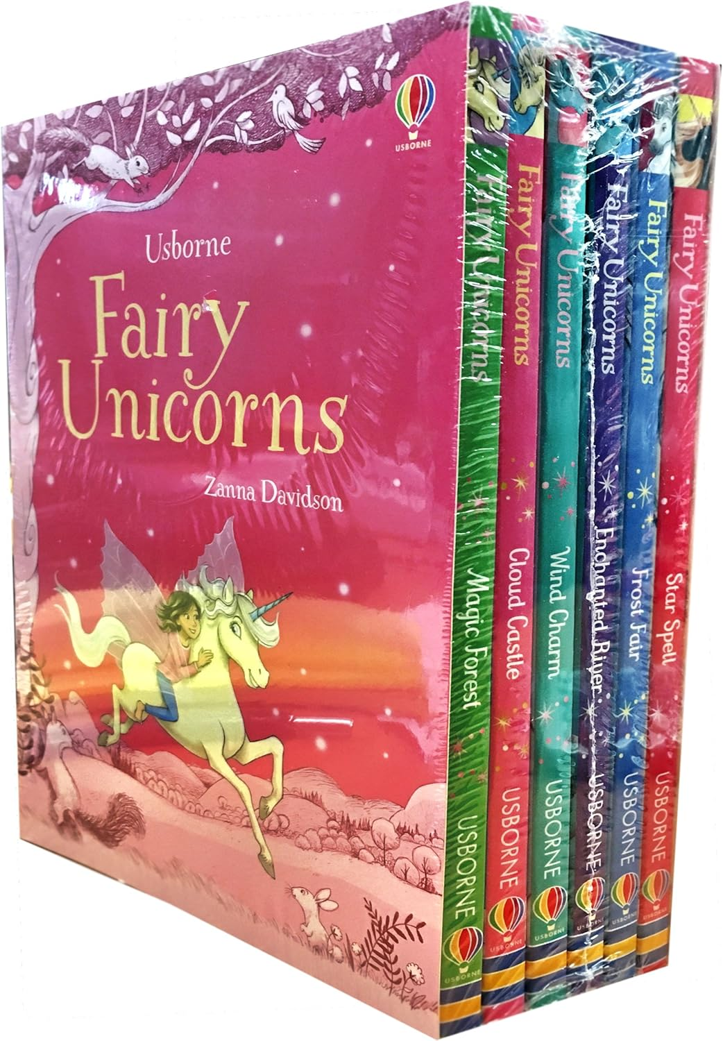 Usborne Fairy Unicorns Collection 6 Books Set by Zanna Davidson (Star Spell, Frost Fair, Enchanted River, Wind Charm, Cloud Castle, Magic Forest) image number 2