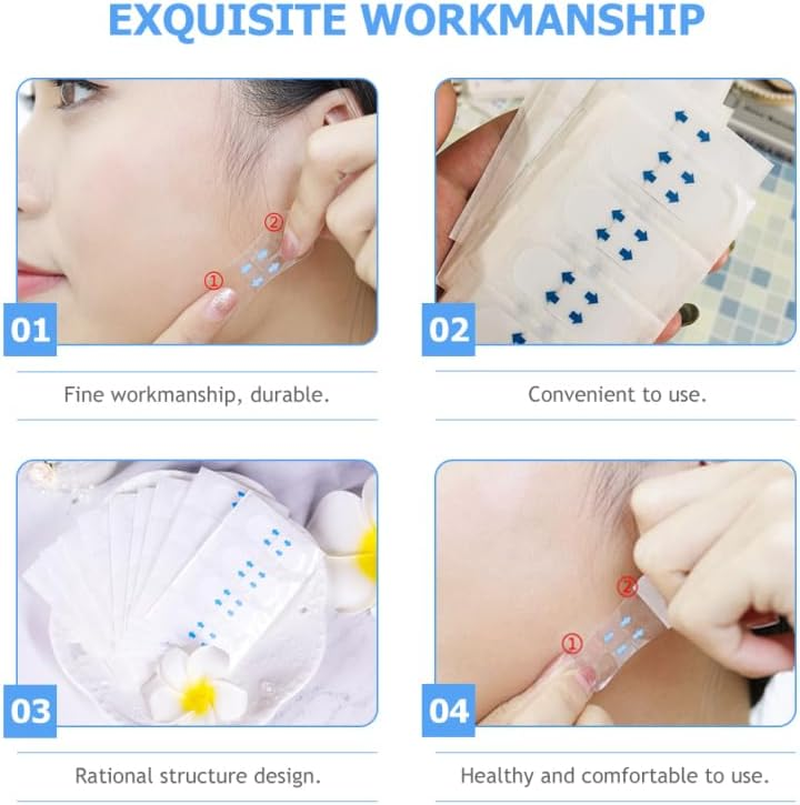 HONMEET 80Pcs Face Lifting Tape Invisible for Face Shaping Tightening Lifting Stickers for Slim and Firm Appearance Comfortable Design image number 1