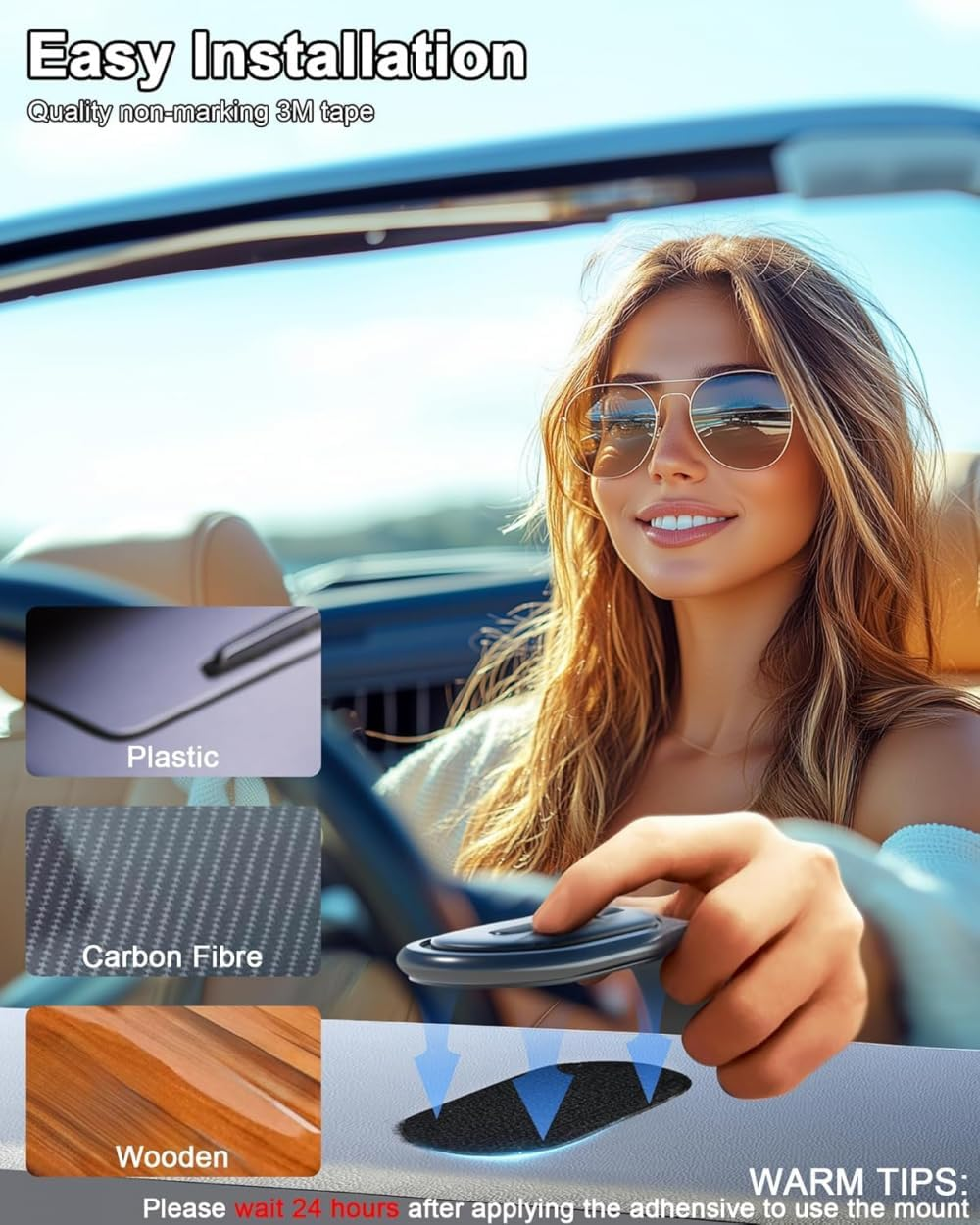 Car Mount Bendable, Detachable Aluminum Arm Magnetic Car Phone Holder [16 Strong Magnets], Wireless Dashboard Car Phone Mount for Iphone 16/15/14/13/12 Series Safe Mini Accessory image number 2