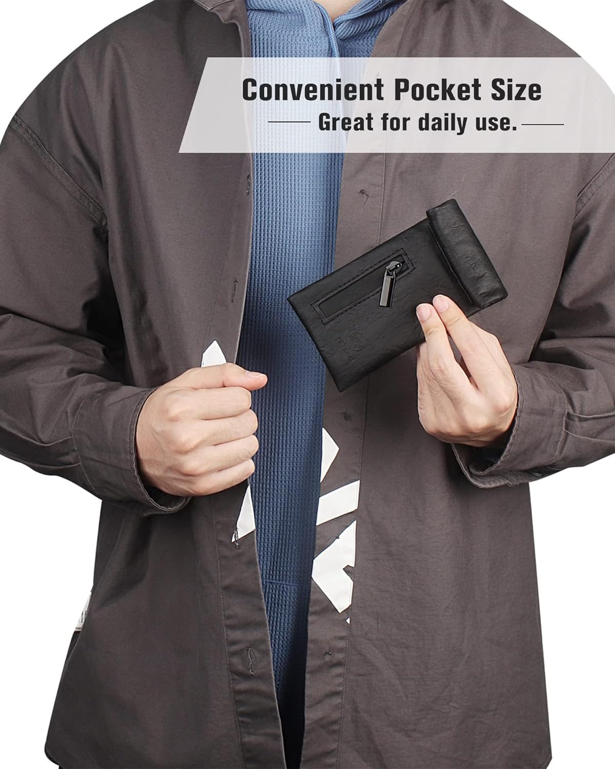 FIREDOG Smell Proof Bags, Carbon Lined Odor Proof Bag for Dog Tested 3"X6" Stash Travel Storage Pouch Pocket (Black) image number 4