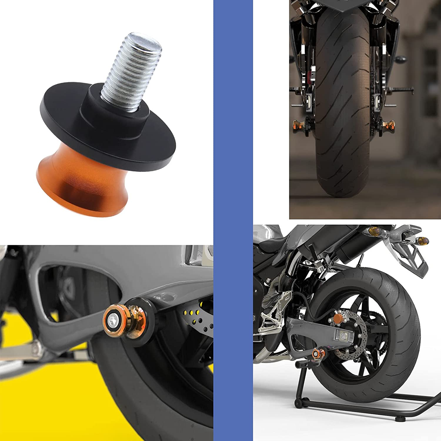 Emsea 2Pcs Motorbike Aluminum Swing Arm Spools Compatible with KTM DUKE 125 200 250 image number 6