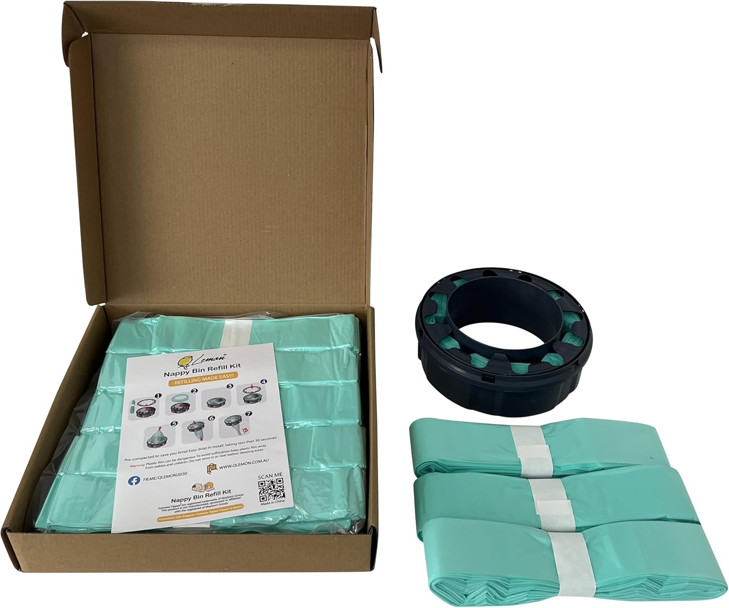 Pre-Compacted 200M Nappy Bin Refills Value Pack for Tommee Tippee Twist & Click (20 Pack)