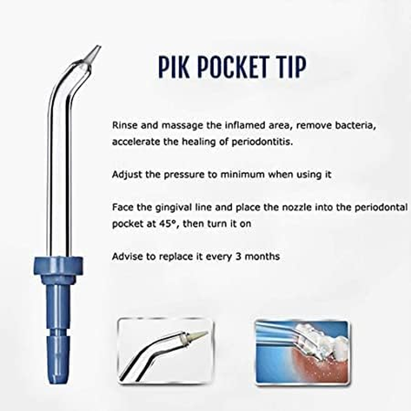Flosser Replacement Tips for Waterpik Water Flosser, High-Pressure Water Flosser Tip Replacement, Compatible with Waterpik Oral Irrigator (6Pack) image number 2