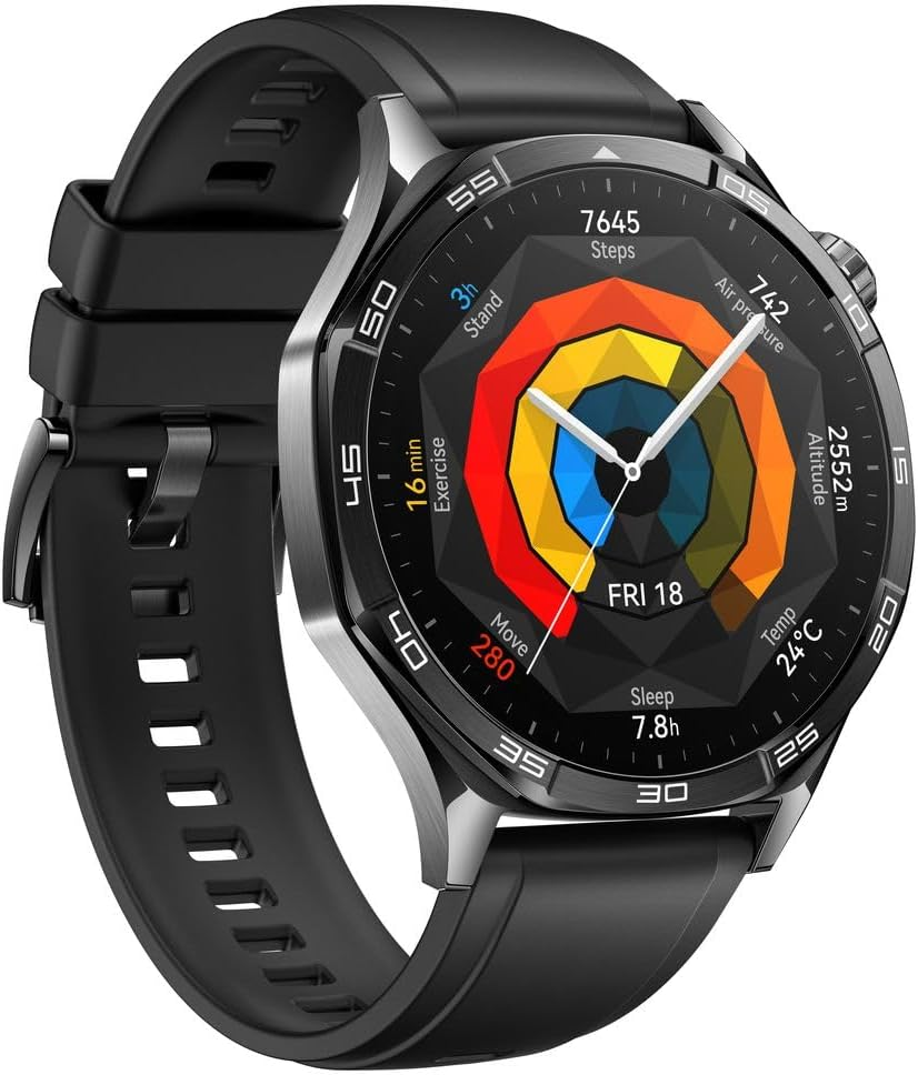 Huawei Watch GT 5 46Mm Smartwatch, Sharp-Edged Design, All-New Running and Cycling Sports, Health Tracking, up to 14 Days Battery Life, Compatible with Ios and Android, Black