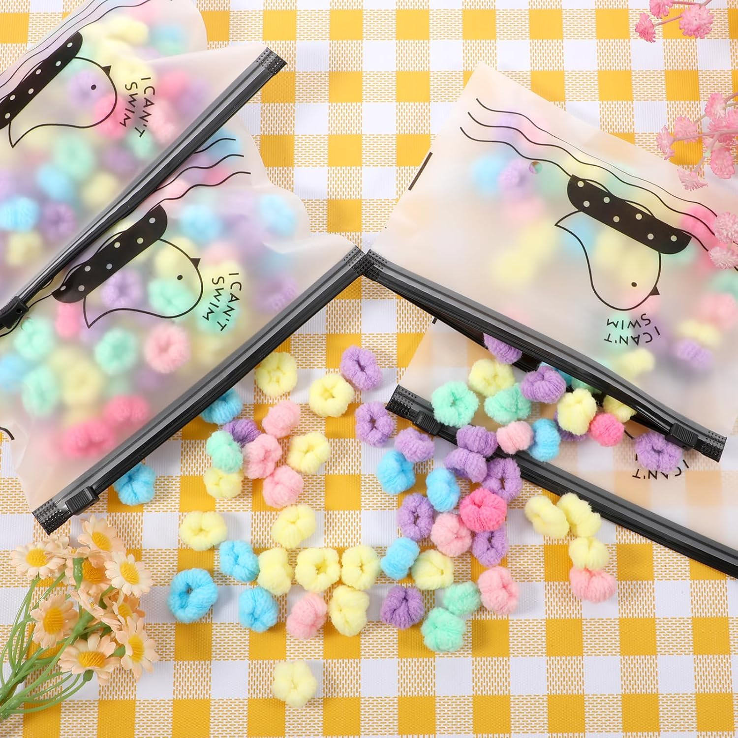 YBEATY Pack of 400 Baby Hair Bobbles Soft Fluffy Toddler Elastic Thin Hair Bobbles Colourful Wrinkle Free for Little Girls Children image number 5