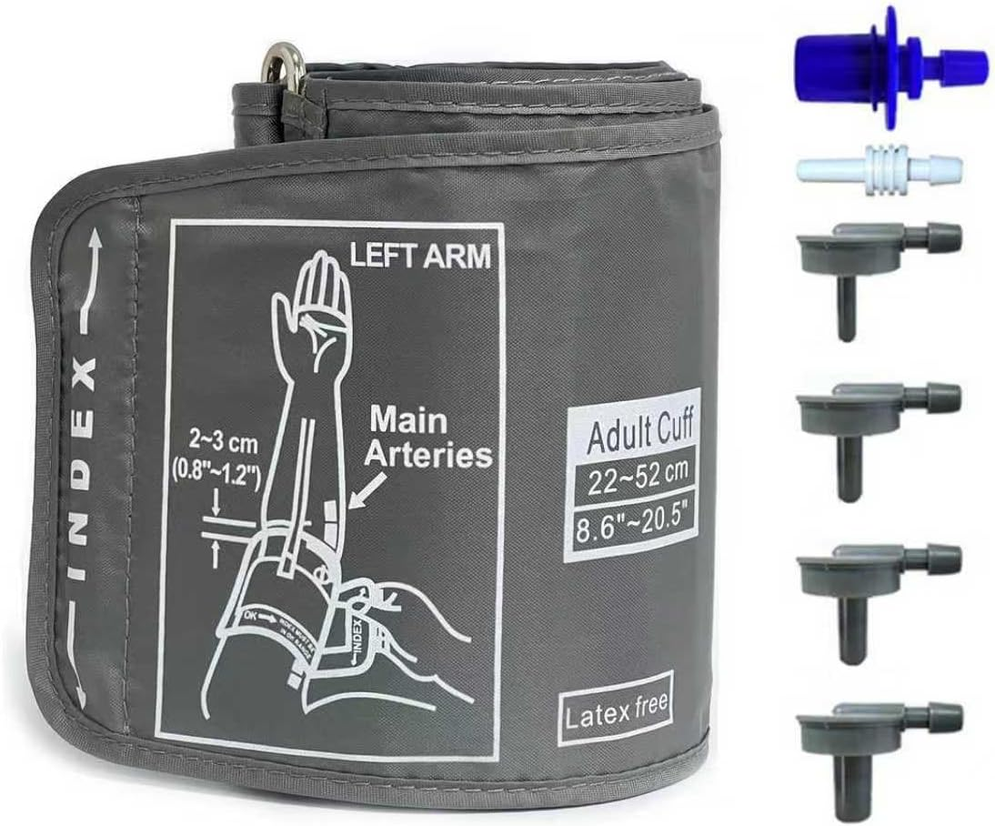 Electronic Blood Pressure Machine Arm Strap,Wrist Blood Pressure Monitor Arm Strap,Blood Pressure Cuff,22-52Cm,Compatible for Omron Blood Pressure Monitor(Light Gray) image number 3