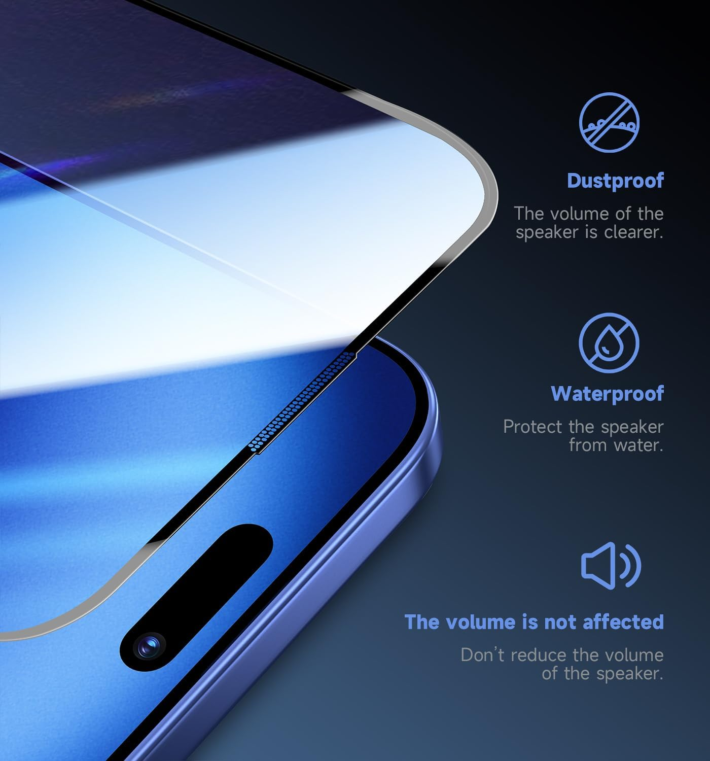 MAGIC JOHN 2 Pack for Iphone 16 6.1 Inch Tempered Glass Screen Protector, Auto Dust-Elimination, Bubble Free, HD Clear, Easy Installation image number 2