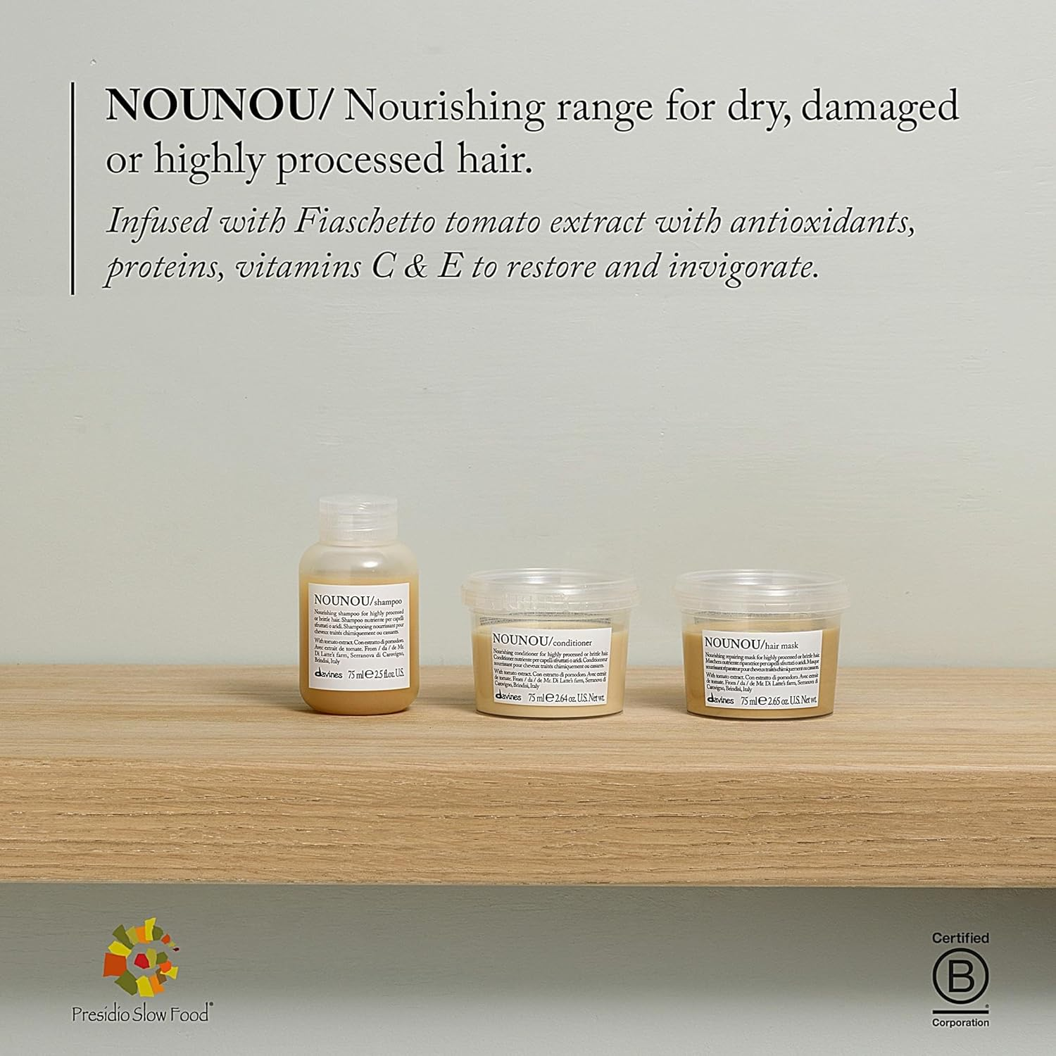 Nounou Nourishing Illuminating Shampoo by Davines for Unisex - 2.5 Oz Shampoo image number 5