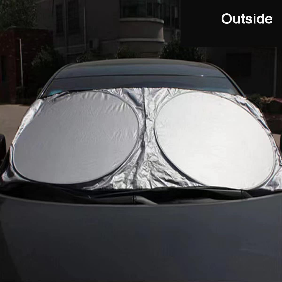 Upgraded Foldable Car Sun Shade Covers,Collapsible Car Windshield Sun Shade Maximise UV Protection,Keep Vehicle Cooler(150Cm*70Cm) image number 1